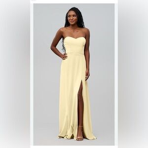Kennedy Blue Women’s Butter Yellow “Amy” Strapless Dress